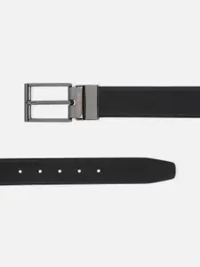 Allen Solly Men Black Leather Reversible Formal Belt
