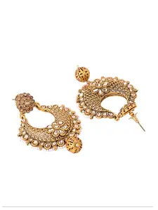 Yellow Chimes Women Gold-Toned Contemporary Chandbalis Earrings