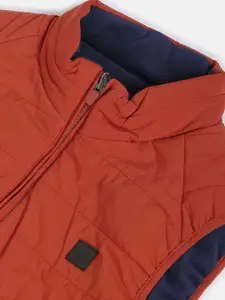 Arrow Sport Men Red & Blue Reversible Cotton Open Front Jacket