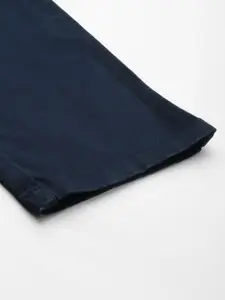 Louis Philippe Sport Men Navy Blue Slim Fit Chinos