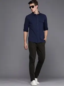 Louis Philippe Sport Super Slim Fit Pure Cotton Casual Shirt