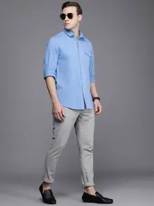 Louis Philippe Sport Solid Pure Cotton Super Slim Fit Casual Shirt