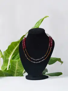 Unnati Silks Women Brown & Red Layered Necklace
