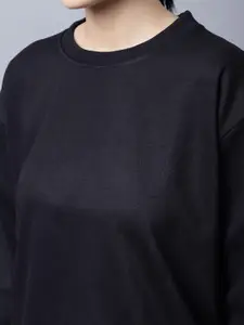 MACK JONNEY Women Pack Of 2 Black & Blue Sweatshirt