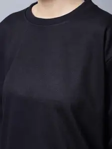 MACK JONNEY Women Pack Of 2 Blue & Black Fleece Sweatshirt