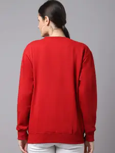 MACK JONNEY Women Pack of 2 Red & Blue Printed Sweatshirts