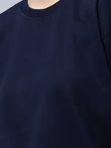 MACK JONNEY Women Pack of 2 Navy Blue & Blue Printed Sweatshirts