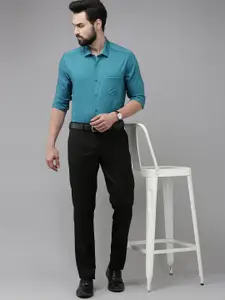 Arrow Men Green Solid Original Slim Fit Pure Cotton Formal Shirt