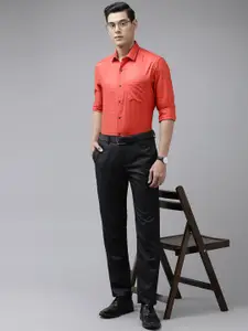 Arrow Men Red Original Slim Fit Checked Opaque Pure Cotton Formal Shirt
