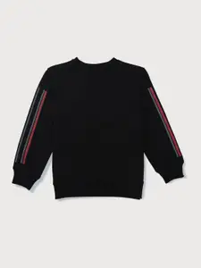 Gini and Jony Boys Black Cotton Sweatshirt