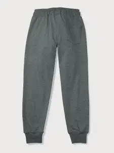 Gini and Jony Boys Grey & Black Colourblocked Cotton Joggers