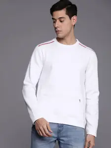 Allen Solly Men White Solid Sweatshirt