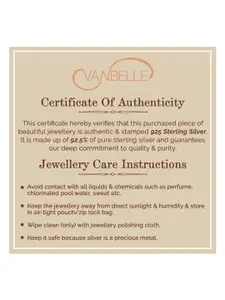 VANBELLE 925 Sterling Silver Rhodium-Plated White Pearls-Studded Finger Ring