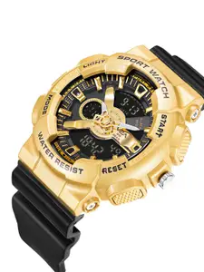 V2A Men Dial & Straps Analogue and Digital Multi Function Watch V2A-ADM8006-Black