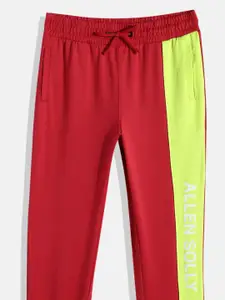 Allen Solly Junior Boys Red Striped Joggers