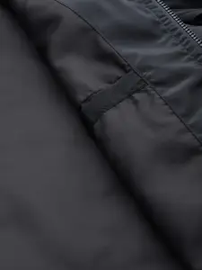 Allen Solly Men Navy Blue Solid Padded Jacket