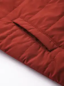 Allen Solly Men Rust Red Solid Padded Jacket