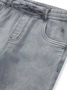 Gini and Jony Boys Grey Mid-Rise Heavy Fade Jeans