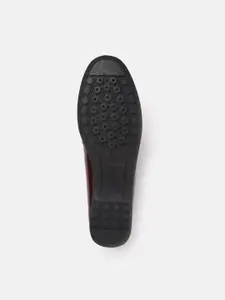 Geox Women Burgundy Leather Loafers