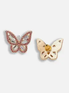SOHI Women Gold-Toned Gold-Plated Contemporary Studs Earrings