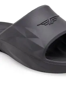 Red Tape Men Grey Rubber Sliders
