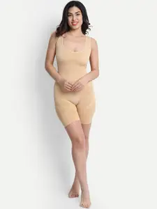 Gopalvilla Women Beige Solid Cotton Body Shapewear