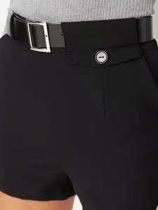 Trendyol Women Black Solid Shorts