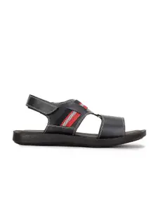 Bata Men Black & Red Comfort Synthetic Sandals