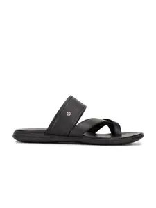 Bata comfit Men Black PU Comfort Sandals