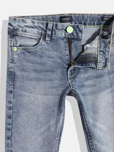 Allen Solly Junior Boys Skinny Fit Heavy Fade Stretchable Jeans