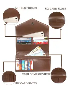 THE CLOWNFISH Lucia Women Brown Two Fold Wallet