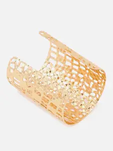 SOHI Women Gold-Toned Handcrafted Gold-Plated Wraparound Bracelet