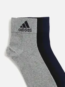 ADIDAS Men Pack of 3 Navy Blue Solid Socks