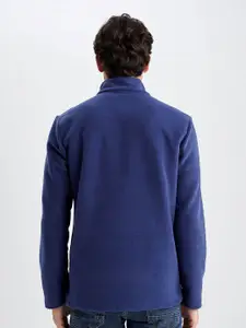 DeFacto Men Solid Blue Sweatshirt