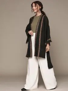 Ritu Kumar Women Embroidered Longline Shrug