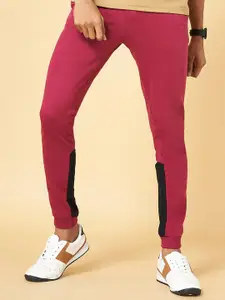 Ajile by Pantaloons Men Maroon Solid Slim-Fit Joggers