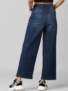 ONLY Women Blue Flared High-Rise Light Fade Jeans
