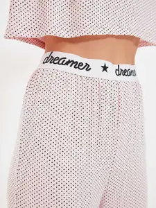 Trendyol Women Pink Printed Night suit