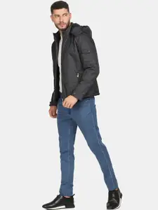 Blackberrys Men Black Solid Padded Jacket