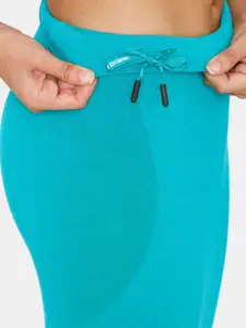 Zivame Women Blue Solid Mermaid Fit Saree Shapewear