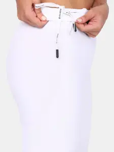 Zivame Women White Solid Saree Shapewear With Side Slit