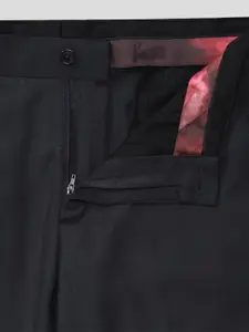 V Dot Men Black Skinny Fit Trousers