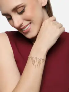 SOHI Women Gold-Toned Gold-Plated Wraparound Bracelet