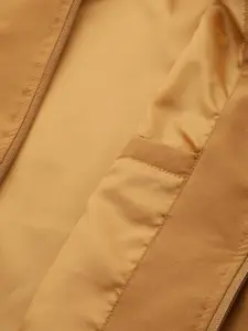 Allen Solly Sport Mustard Yellow Solid Bomber Jacket