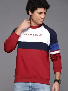 Allen Solly Sport Men Maroon Striped Sweatshirt