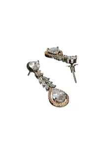 Priyaasi Rose Gold & Silver-Plating Contemporary Drop Earrings