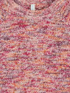 Pantaloons Junior Girls Pink & Peach-Coloured Crop Poncho