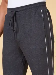 Ajile by Pantaloons Men Grey Melange Solid Slim-Fit Joggers