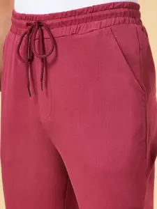 Ajile by Pantaloons Men Maroon Printed Slim Fit Joggers