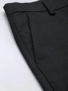 INVICTUS Men Self Design Textured Slim Fit Trousers